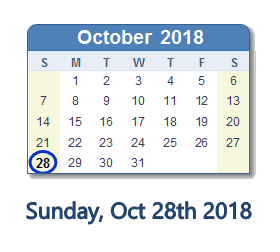 sunday-october-28th-2018