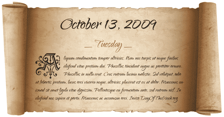 tuesday-october-13-2009