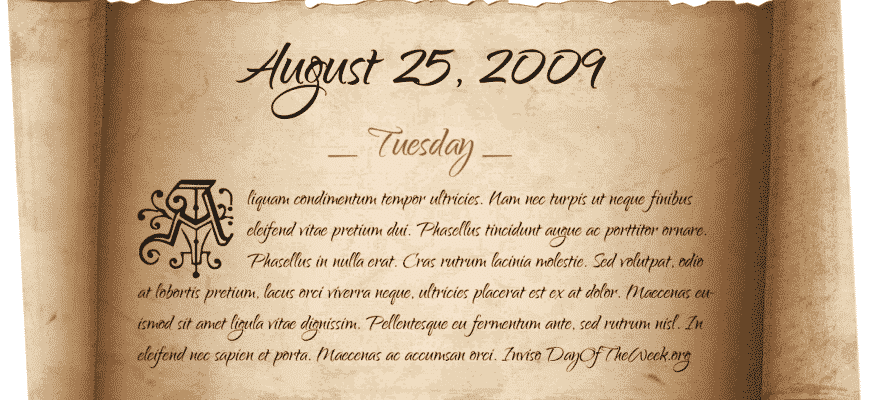 tuesday-august-25-2009
